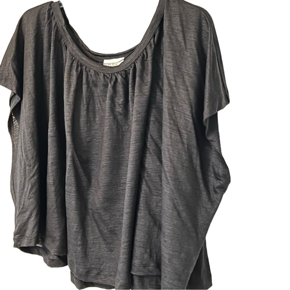 Anthropologie Deletta Pleated Boxy Top Shirt Black Small Swing Style boxy - Picture 10 of 14